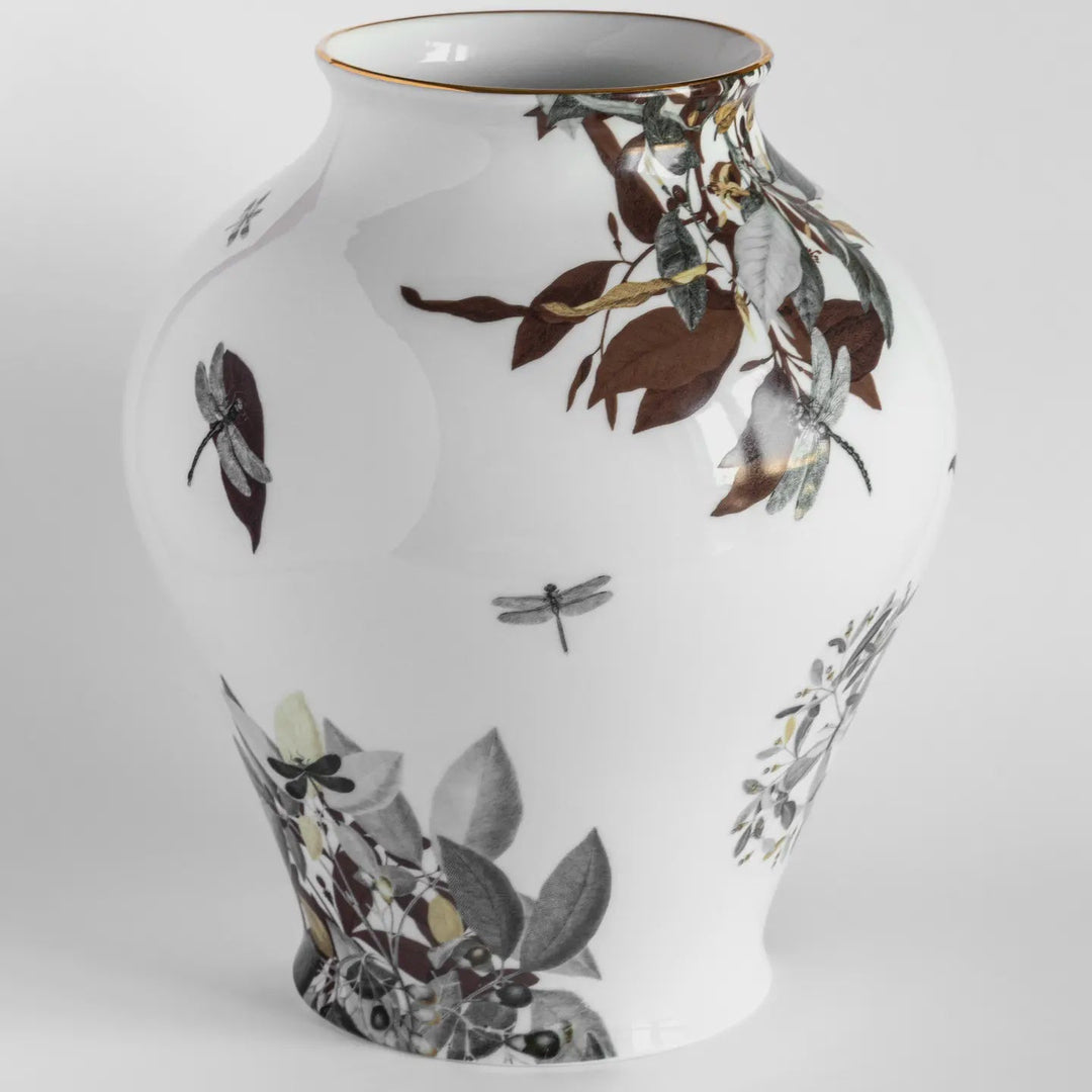 Black Dragon Pool Porcelain Vase h27cm - Sutherland Interiors