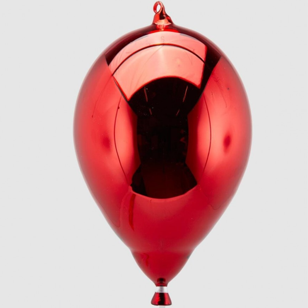 Decorative Glass Balloon - Bright Red S