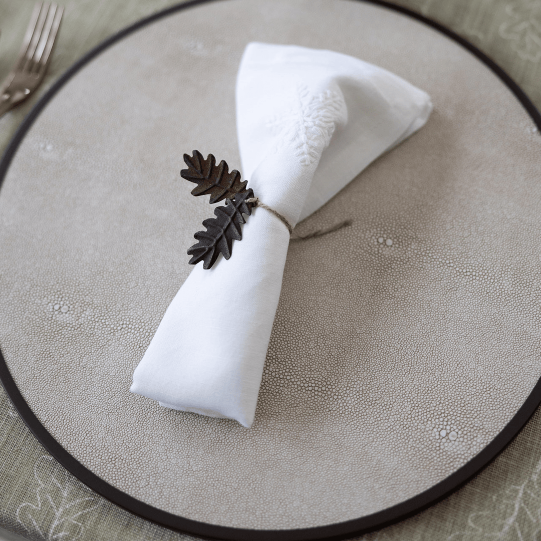 Ecru Faux Shagreen Placemats - Set of 4 - Sutherland Interiors