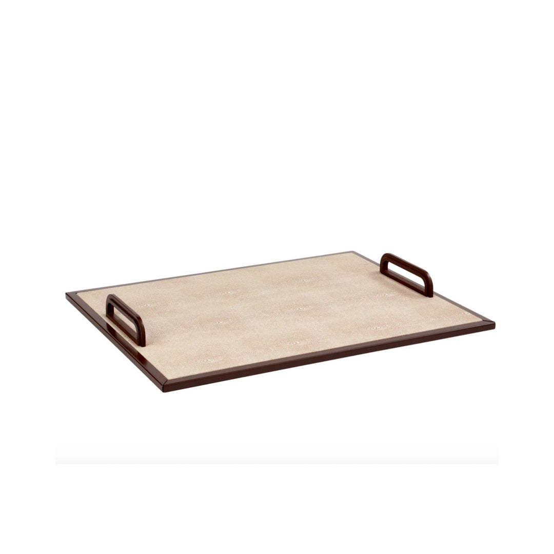 Ecru Shagreen Tray - Sutherland Interiors