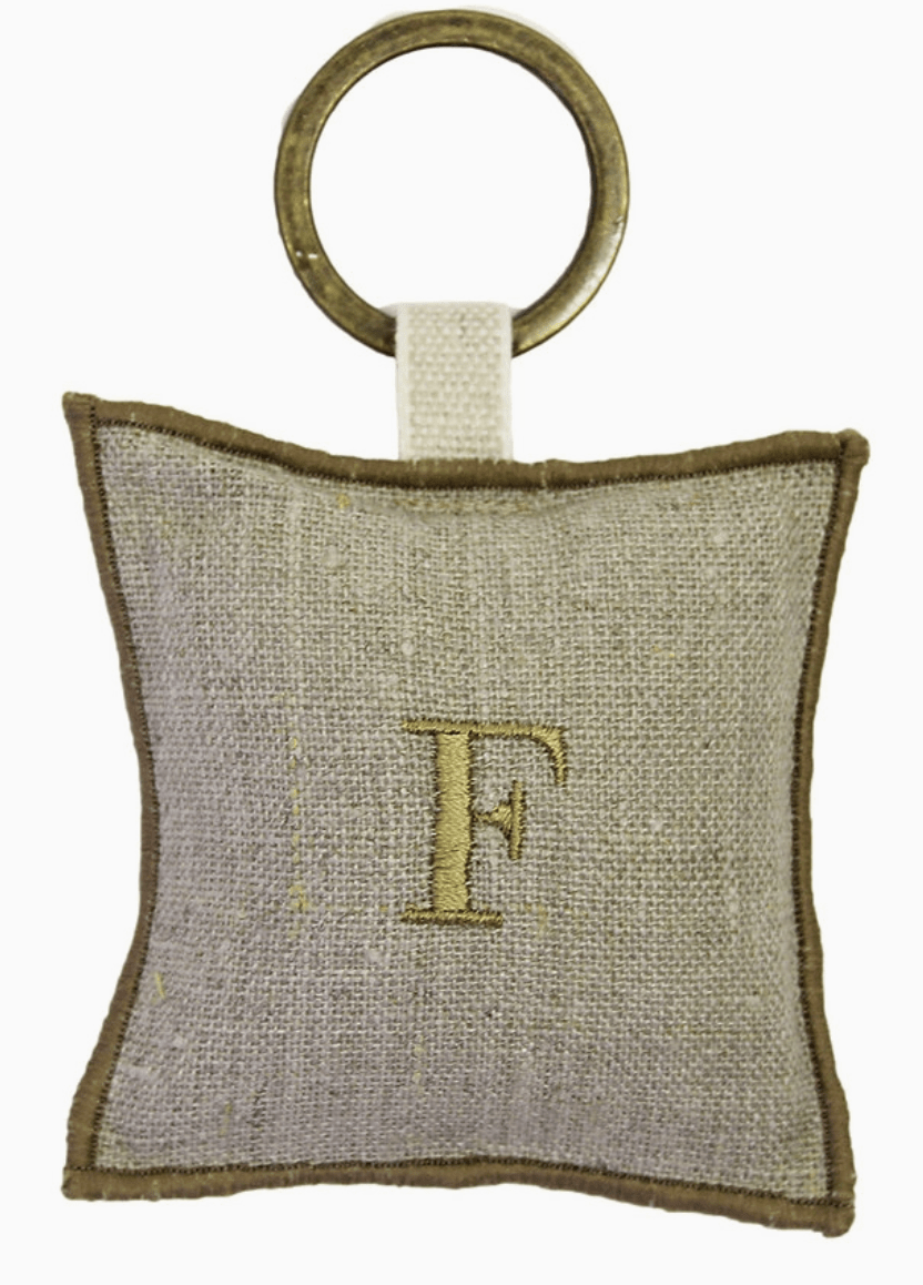 Letter Linen Keychain - Sutherland Interiors