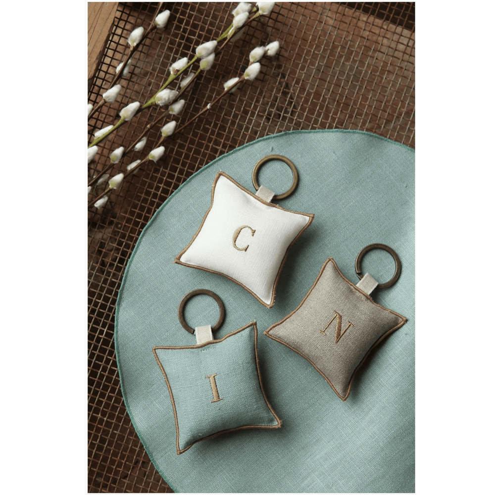 Letter Linen Keychain - Sutherland Interiors