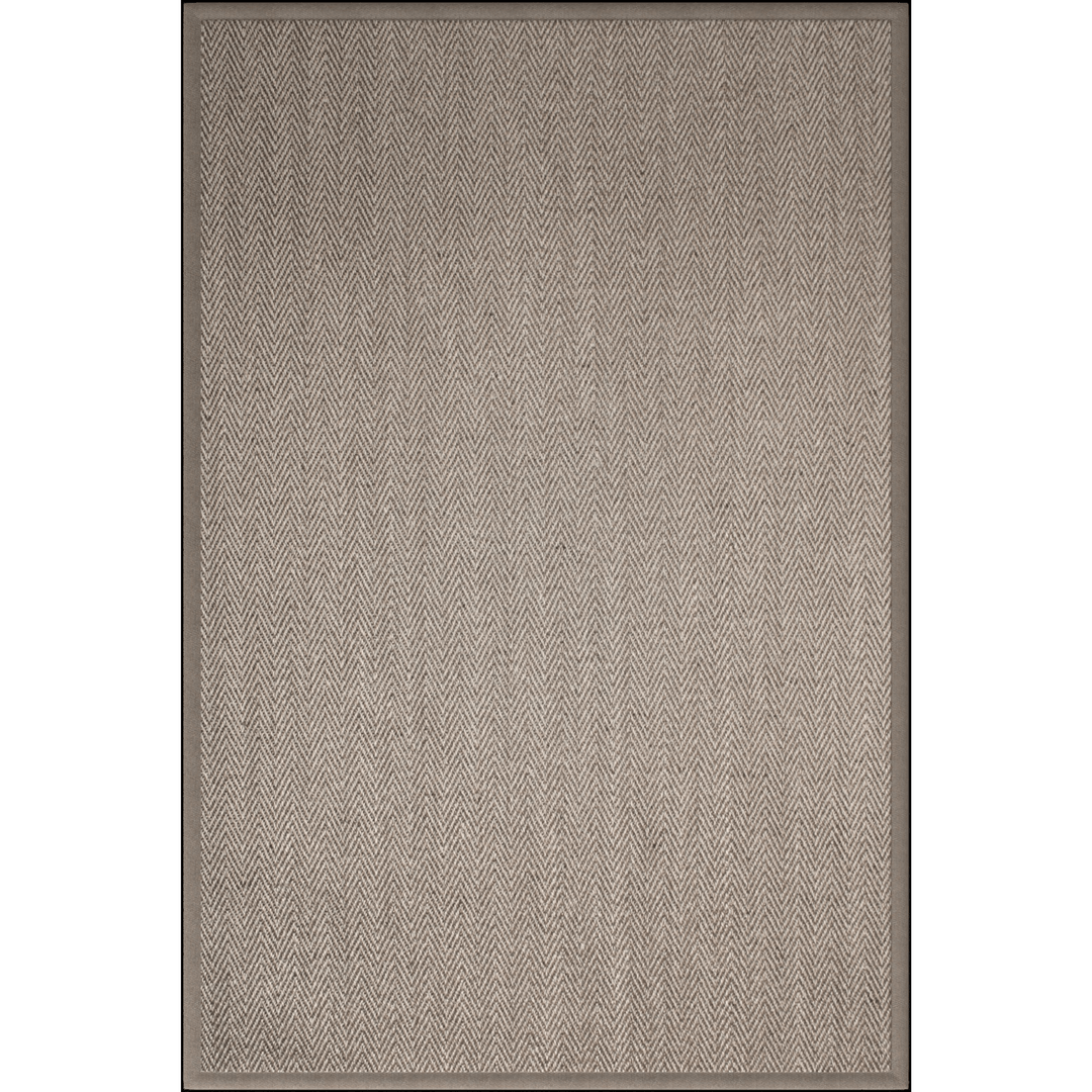 Rhino Grey Sisal Jute Rug with Light Grey Border - Sutherland Interiors