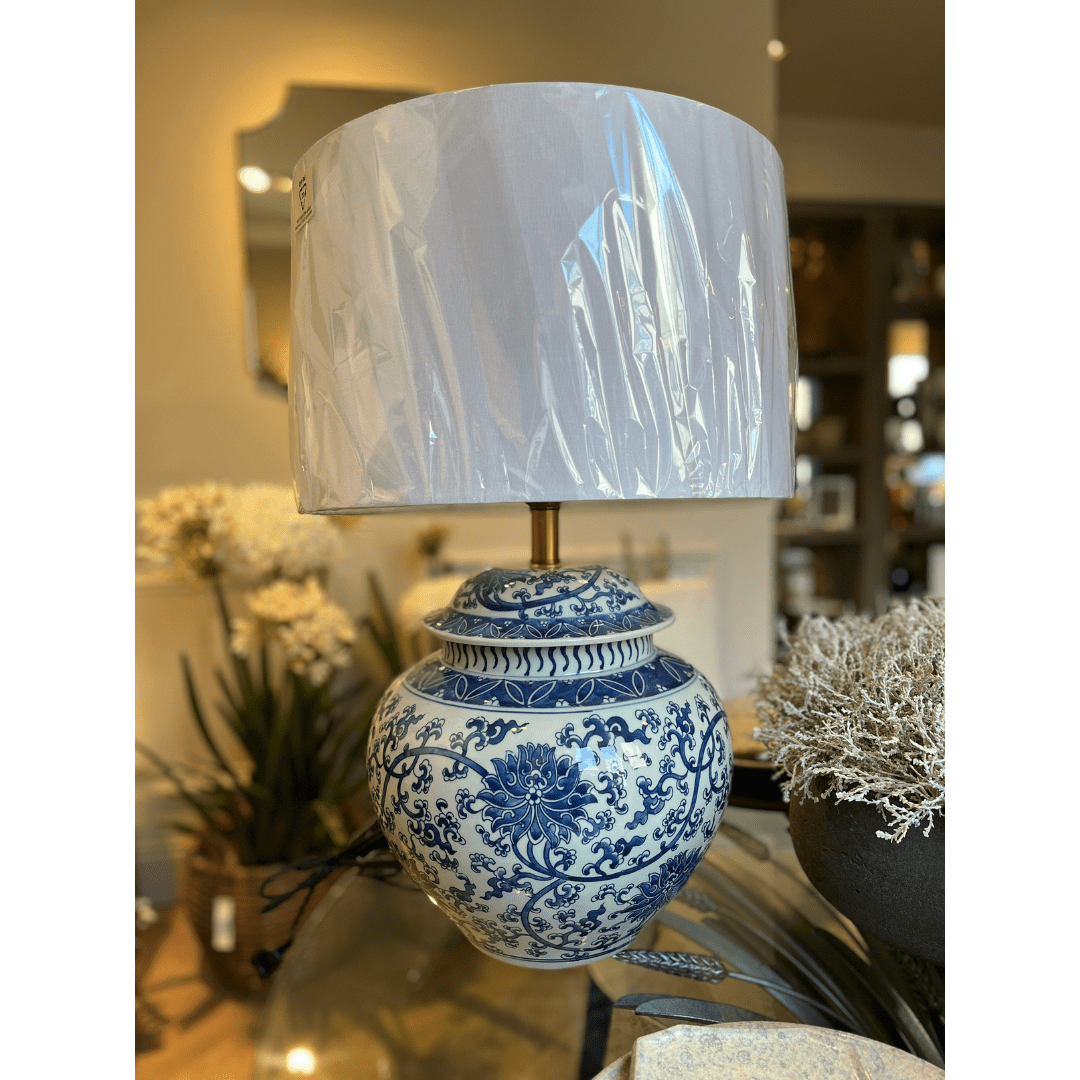 The Blue China Table Lamp - Sutherland Interiors