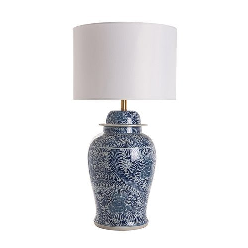 Blue and White Temple Lamp