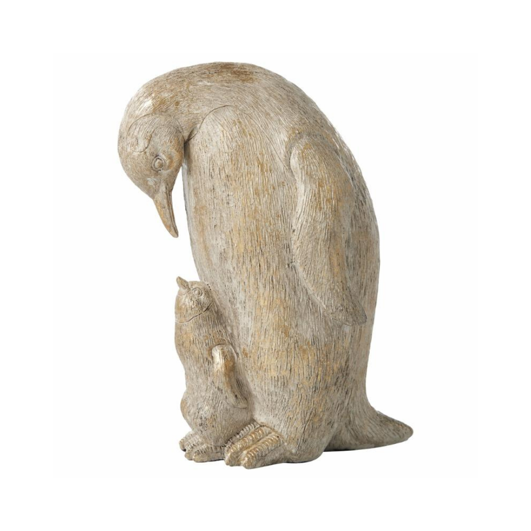 SERAFINA PENGUIN H16 CM. ANTIQUE LIGHT GOLD