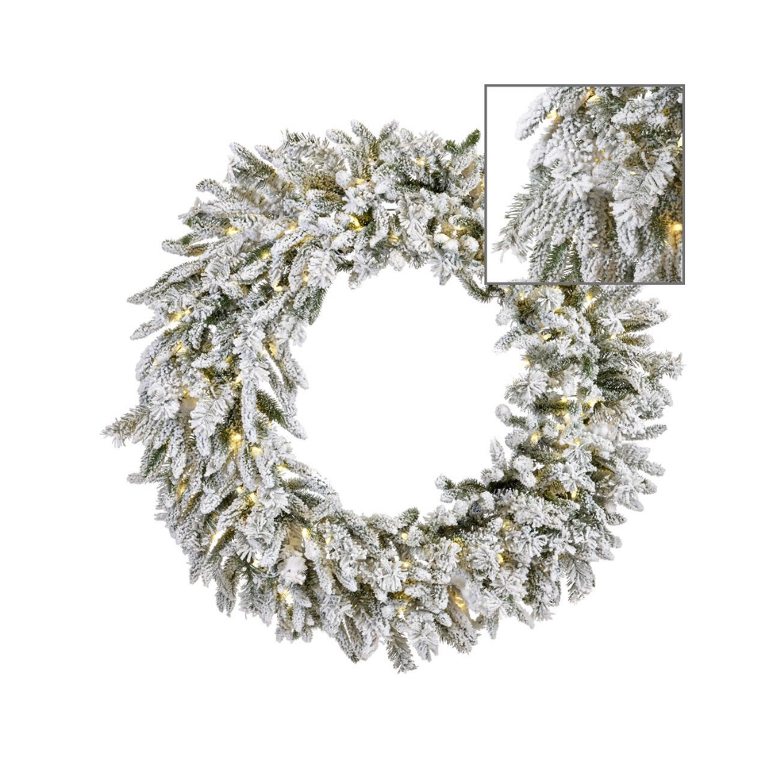 Giant Lit Pine Wreath