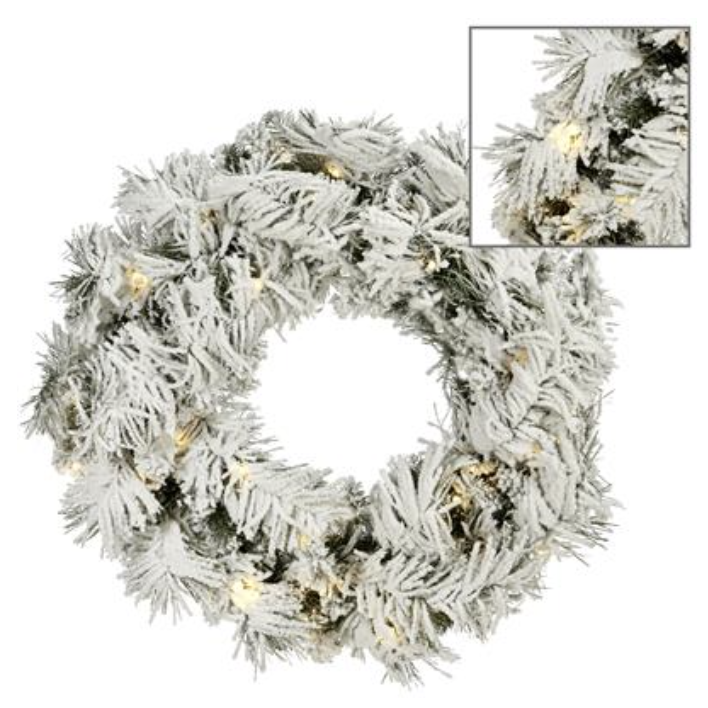 Christmas Wreath snow LED 76cm