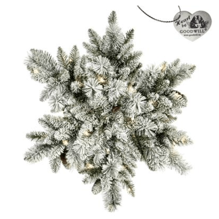 Flock Pine Snowflake LED 70cm - Sutherland Interiors