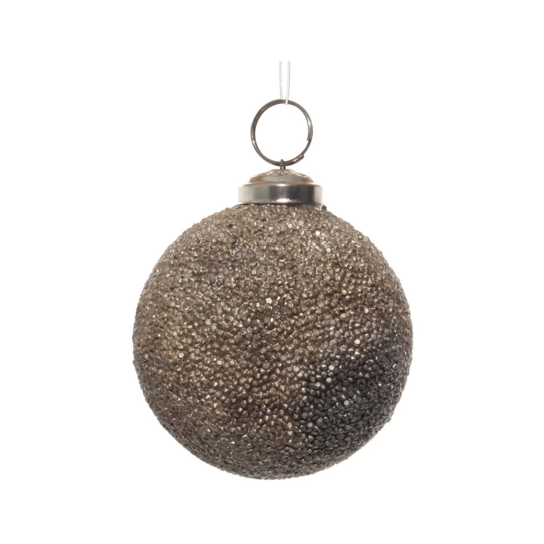 Glass ball copper antique crystals 10cm - Sutherland Interiors