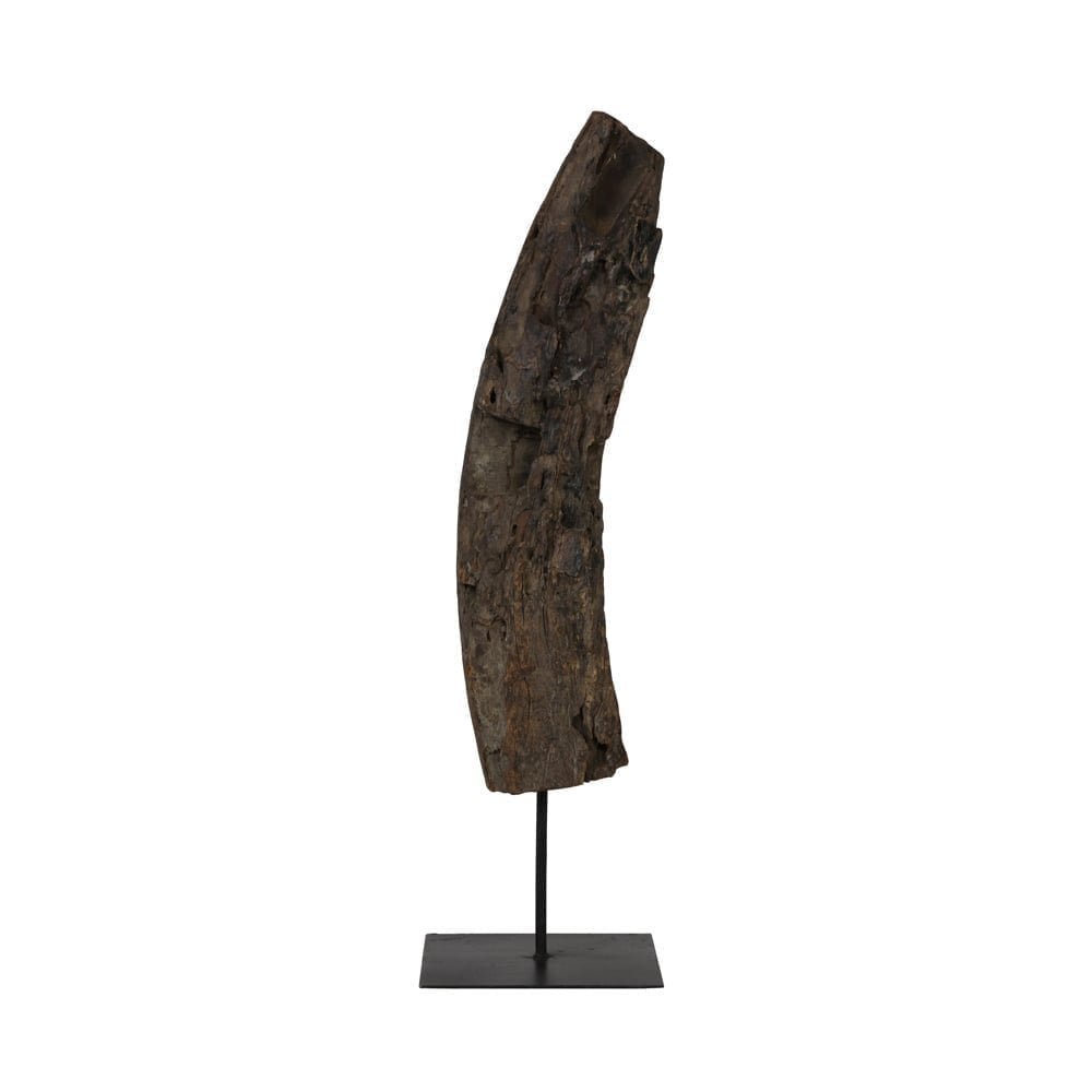 Ornament on base Varia wood brown black - Sutherland Interiors