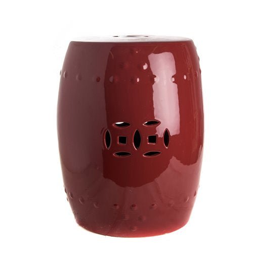 Porcelain Ox Blood Stool - Sutherland Interiors