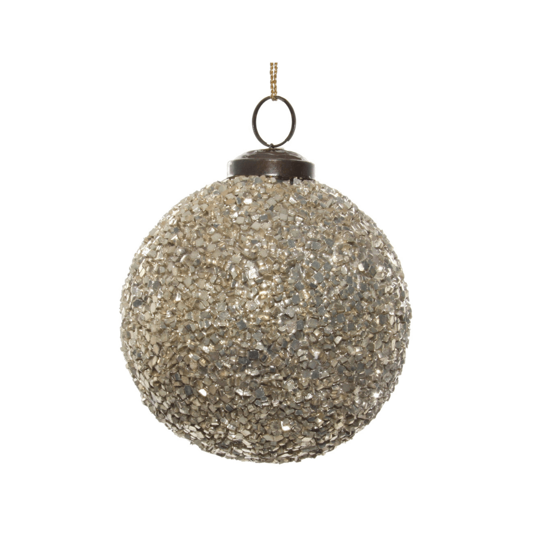 Silver Mosaic Bauble - Sutherland Interiors