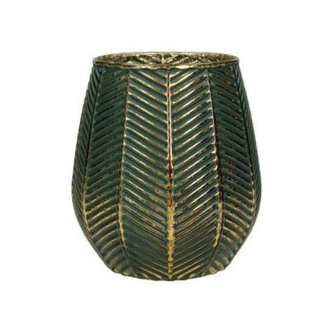 Tealight Holder - Green and Gold - Sutherland Interiors