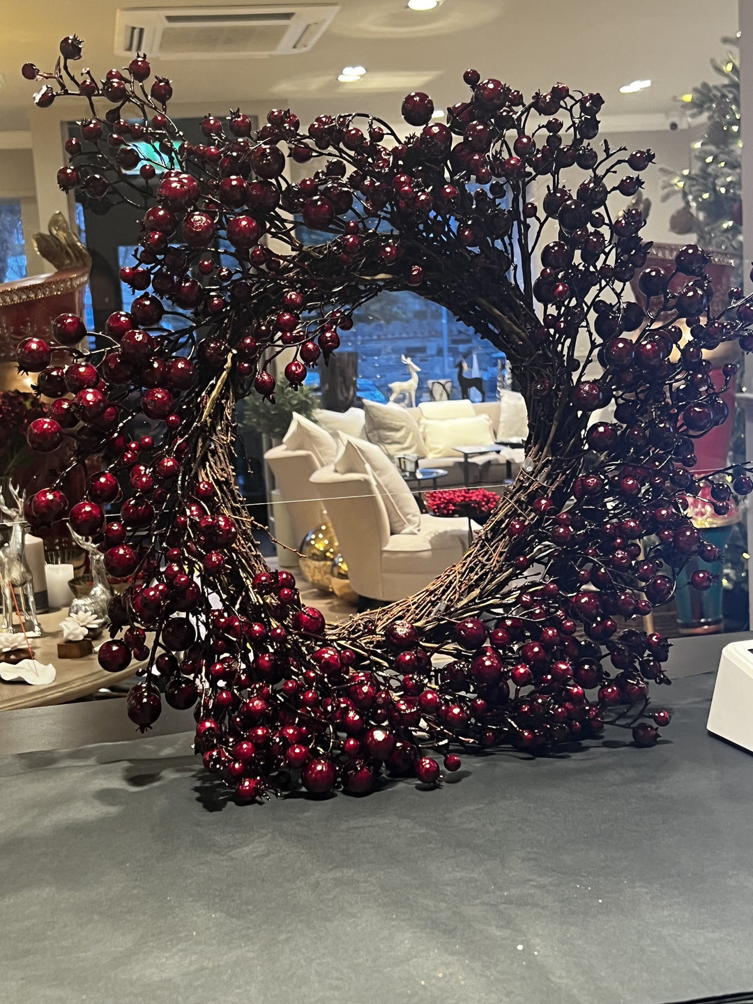 Berries wreath 65X17X65 cm pomegranate