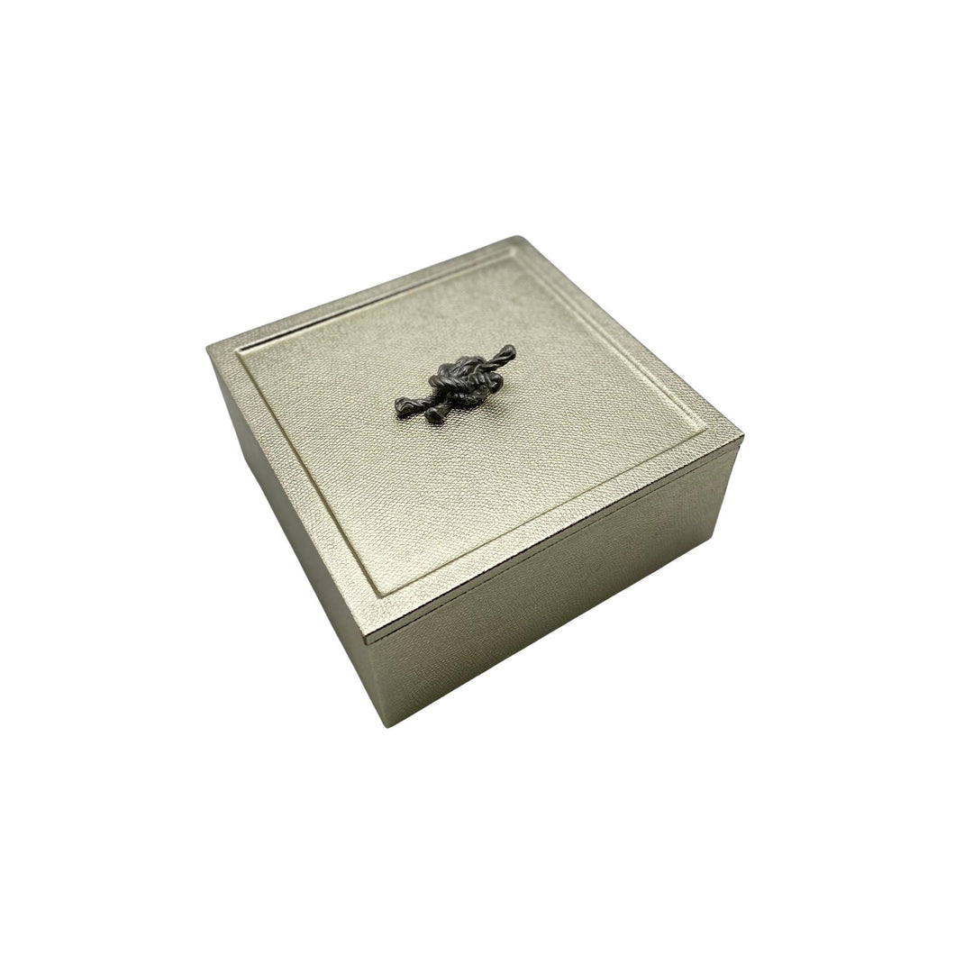 Thalia Box with Lid Tall - Gold - Sutherland Interiors