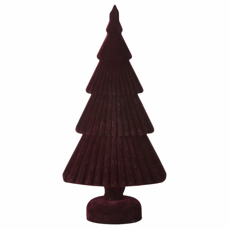 VELVIE CHRISTMAS TREE H31 CM. POMEGRANATE - Sutherland Interiors