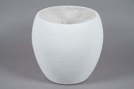 White Resin Planter L - Sutherland Interiors