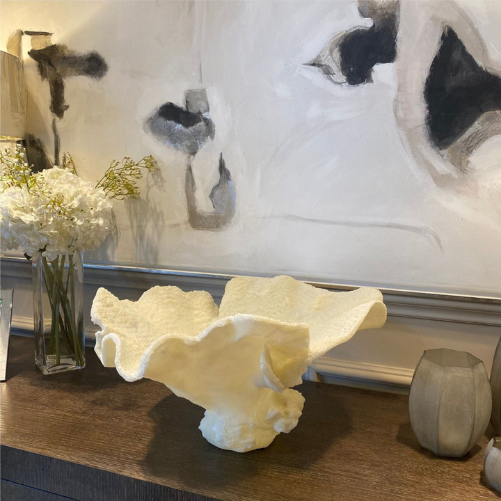 Large Cream Faux Coral