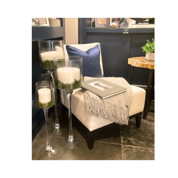 Glass Cylinder Vase on Legs