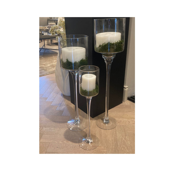 Glass Cylinder Vase on Legs