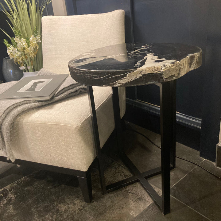 Petrified Wood Side Table