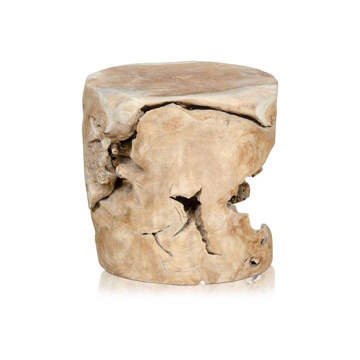 stool or side table made out of a tree trunk