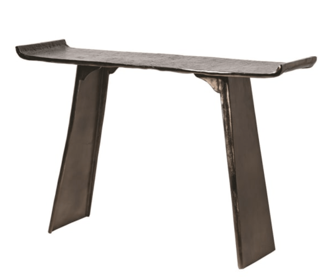 Aged Brass Console Table - Sutherland Interiors