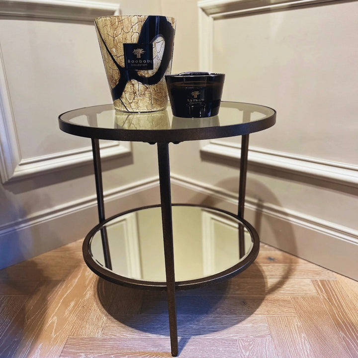 Aged Bronze Round Side Table - Sutherland Interiors