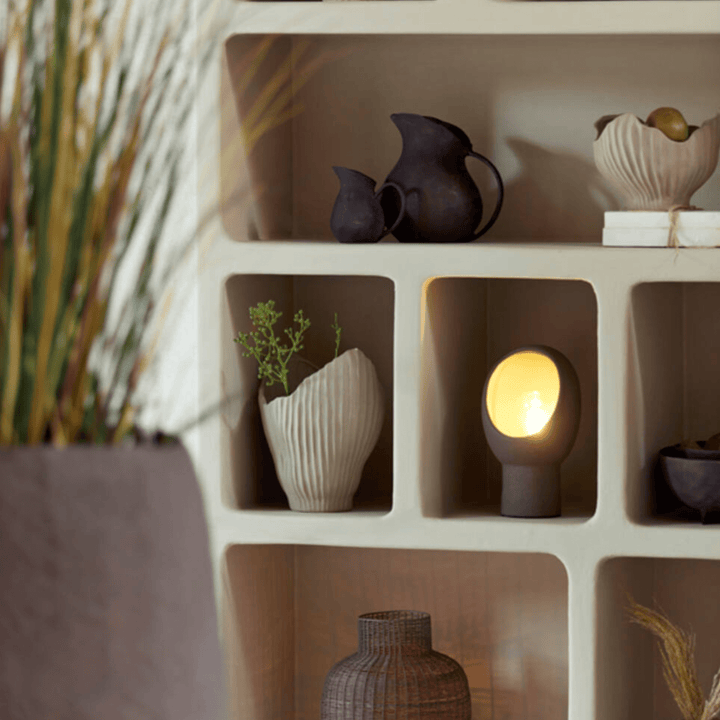 Alonza Brown Jar - Sutherland Interiors
