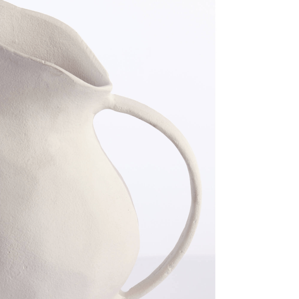 Alonza White Jar - Sutherland Interiors