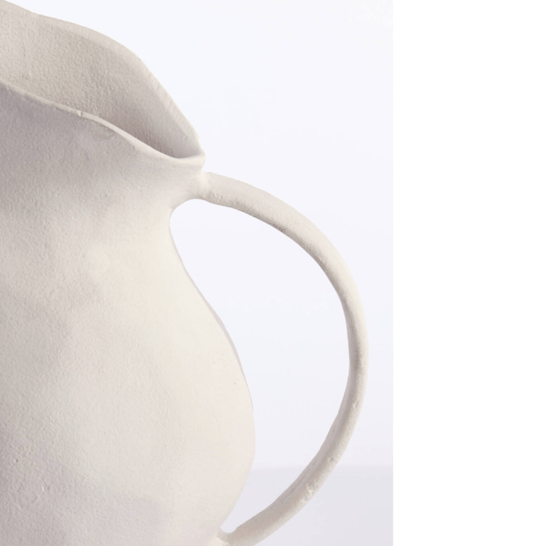 Alonza White Jar - Sutherland Interiors
