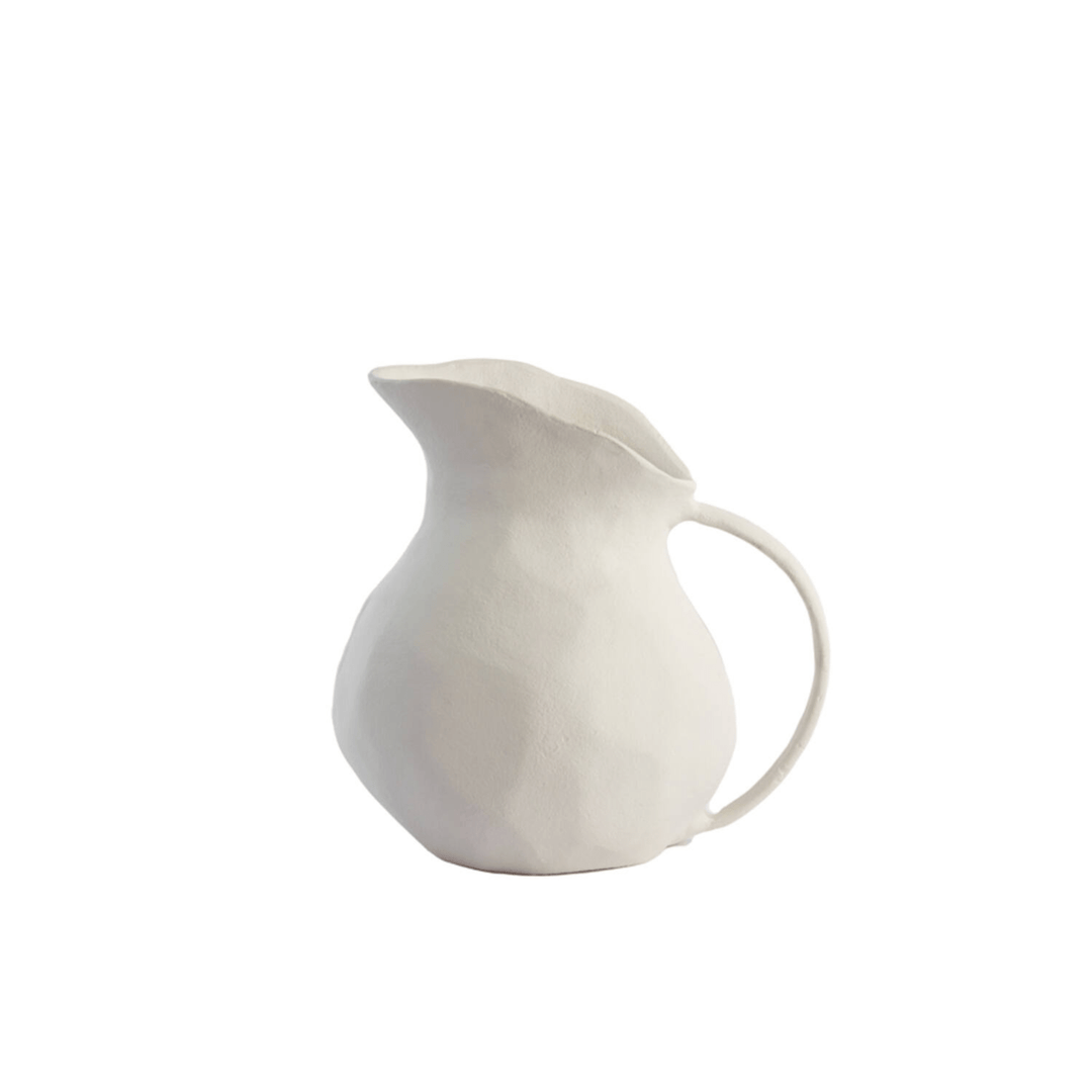 Alonza White Jar - Sutherland Interiors