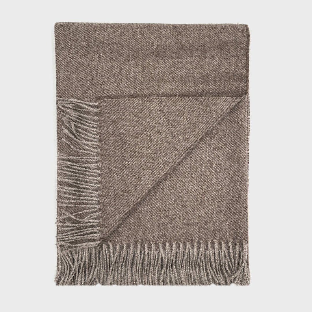 Alpaca Throw - Hazelnut - Sutherland Interiors