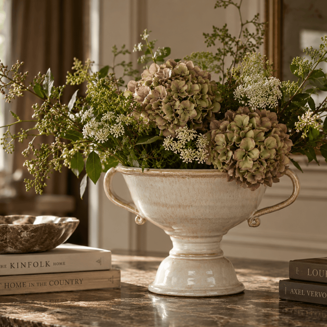 Amphora Footed Terracotta Vase - Sutherland Interiors