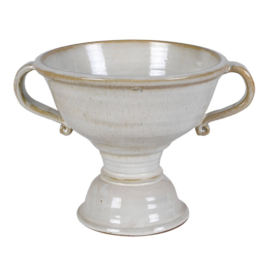 Amphora Footed Terracotta Vase