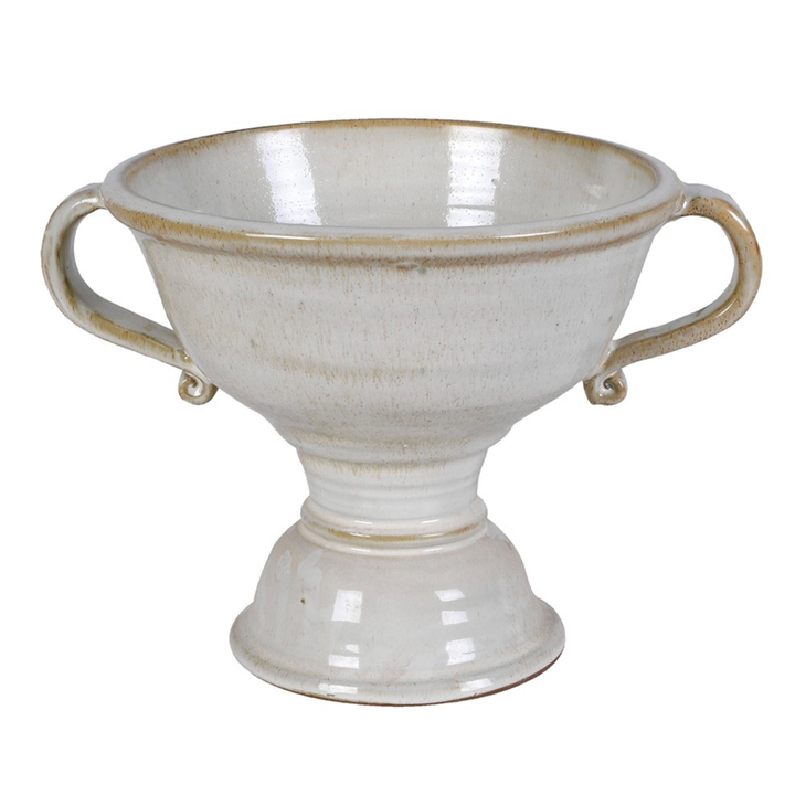 Amphora Footed Terracotta Vase