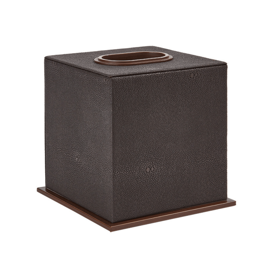 Anthracite Faux Shagreen Tissue Box - Sutherland Interiors