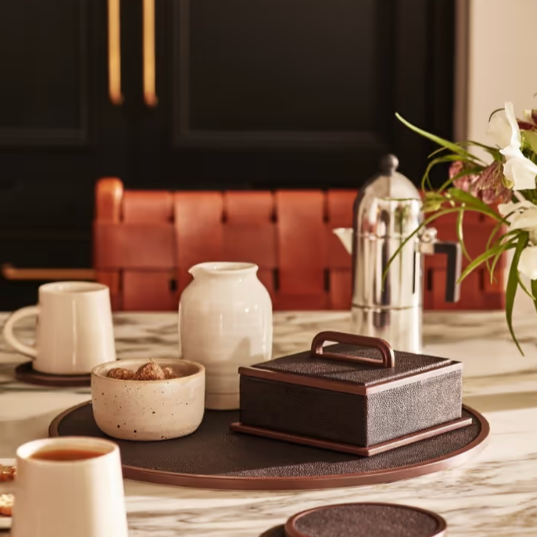 Anthracite Shagreen Placemats - Set of 4
