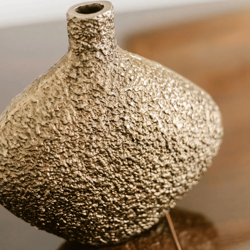 Antique Finish Gold Vase - Sutherland Interiors