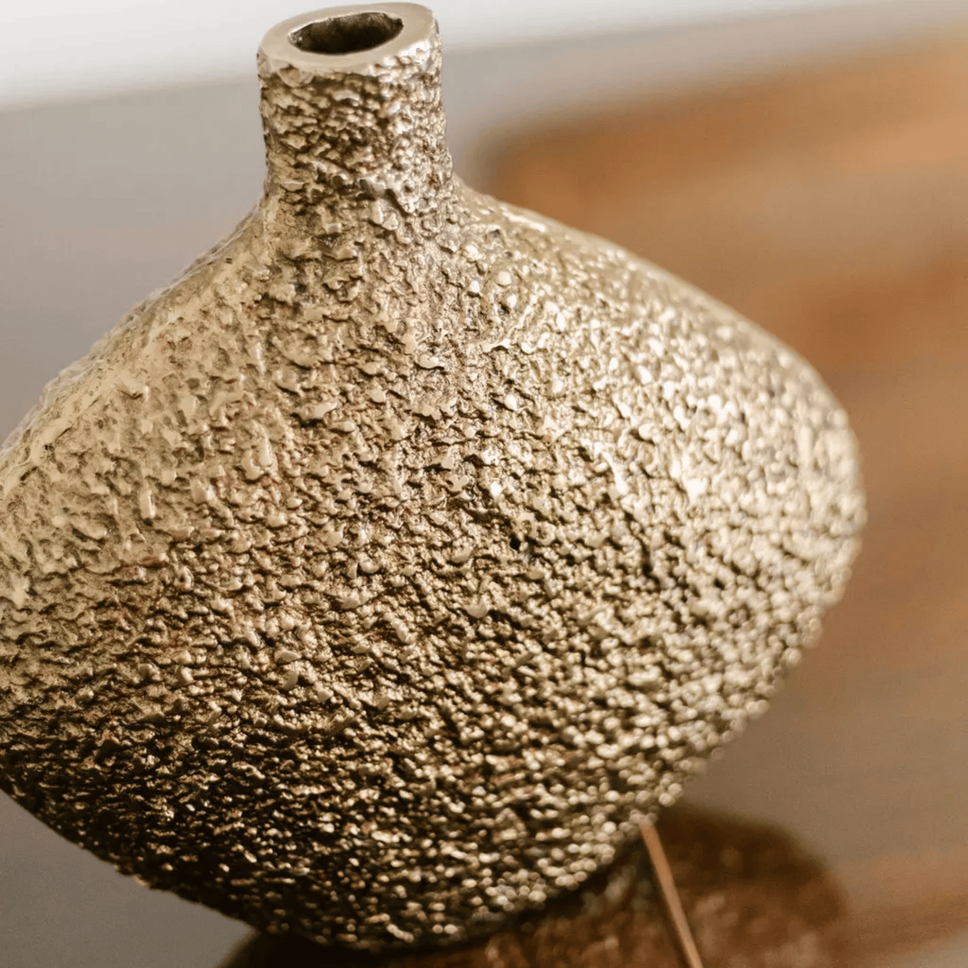 Antique Finish Gold Vase - Sutherland Interiors