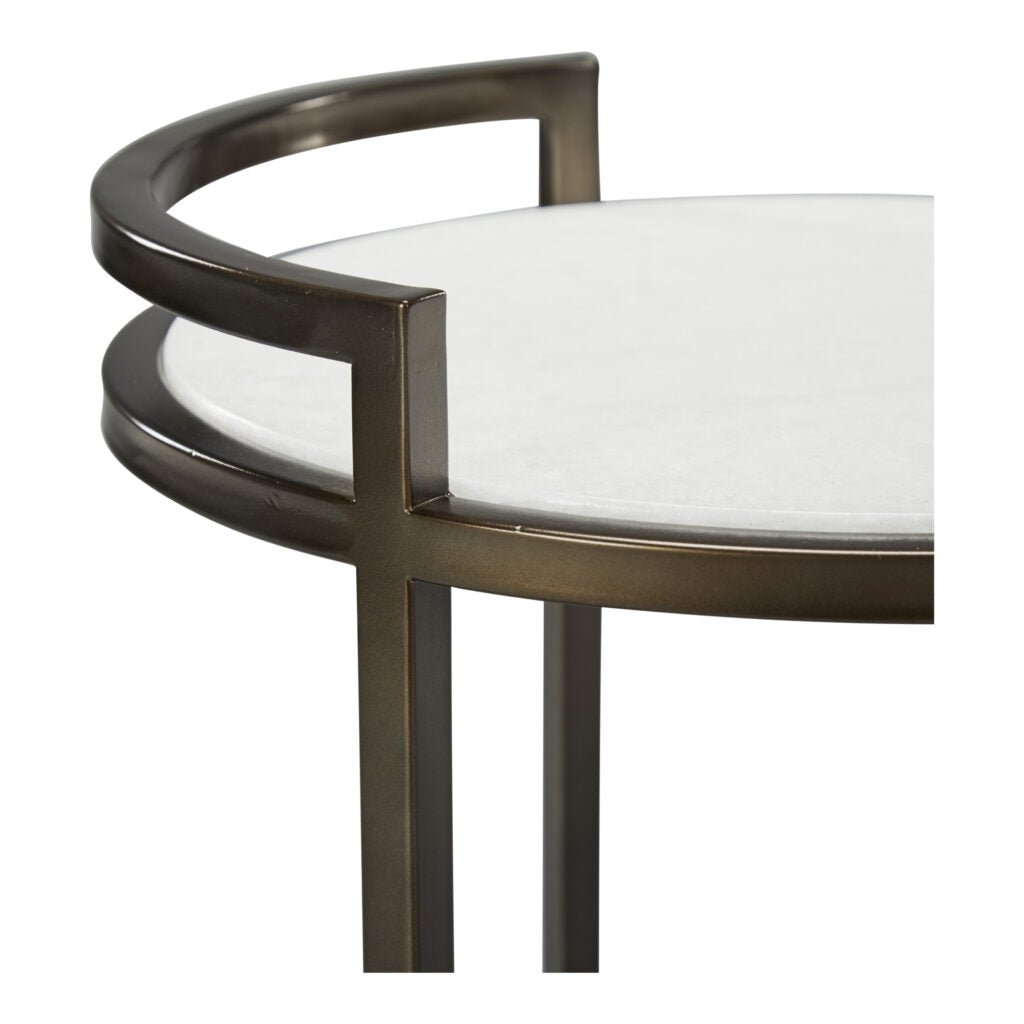 Barbican Side Table Marble - Sutherland Interiors