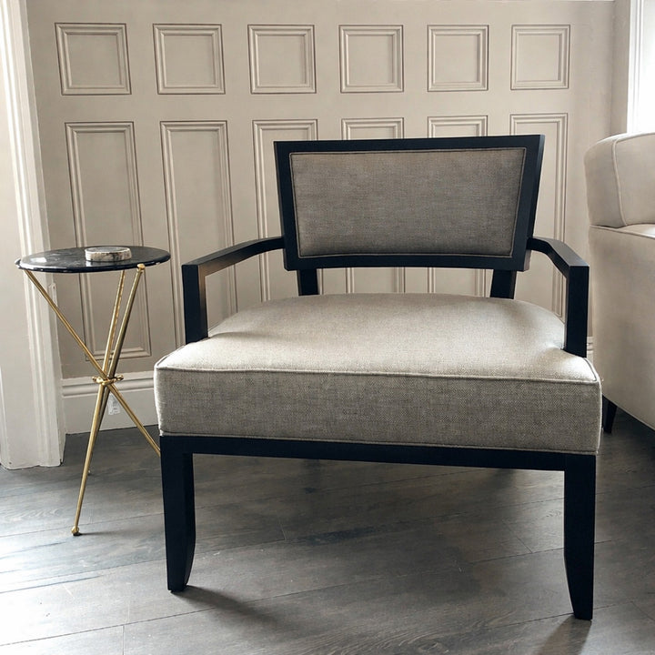 Sutherland Frame Bespoke Upholstered Armchair with Black Frame – Sutherland Interiors