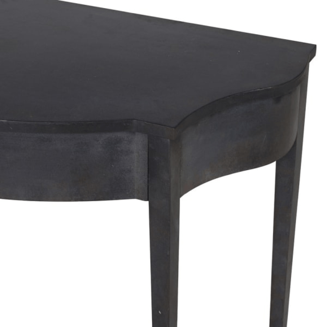 Black Aged Metal Console Table - Sutherland Interiors