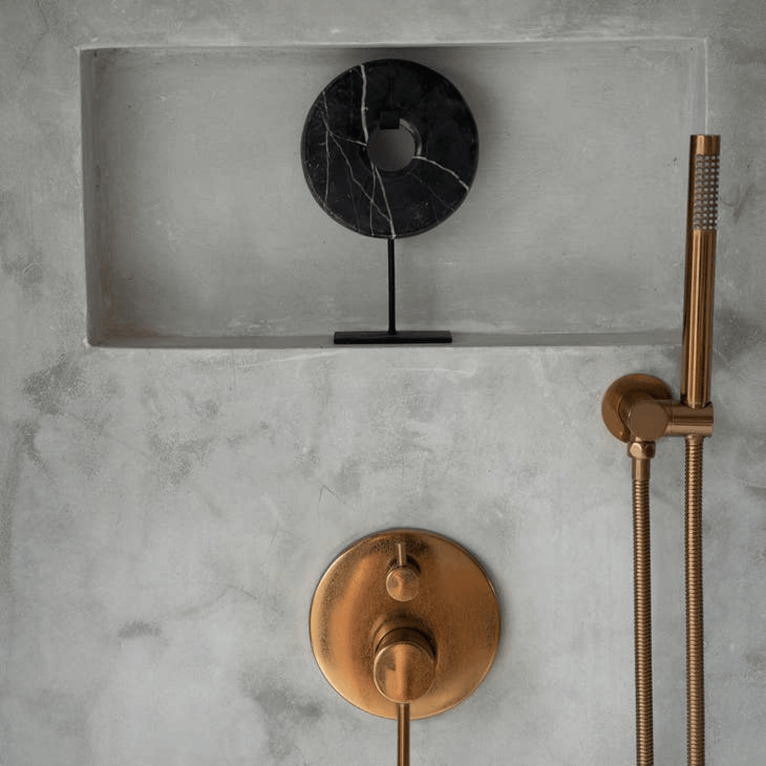 Black Marble Disc on Stand - Sutherland Interiors