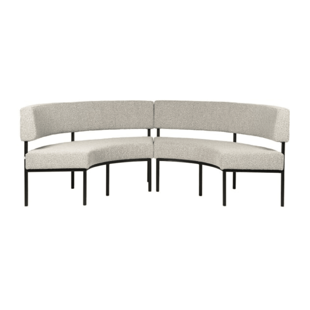 Boucle Curved Bench - Sutherland Interiors