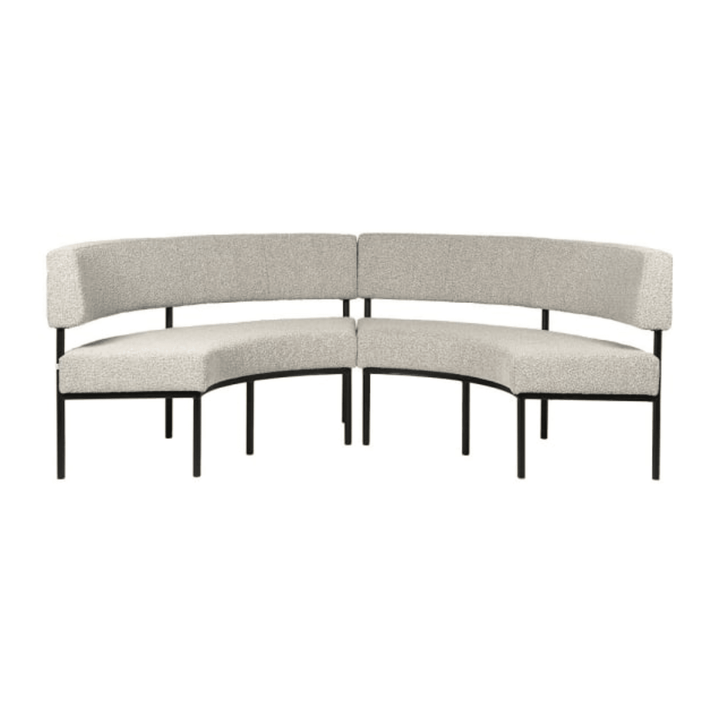 Boucle Curved Bench - Sutherland Interiors