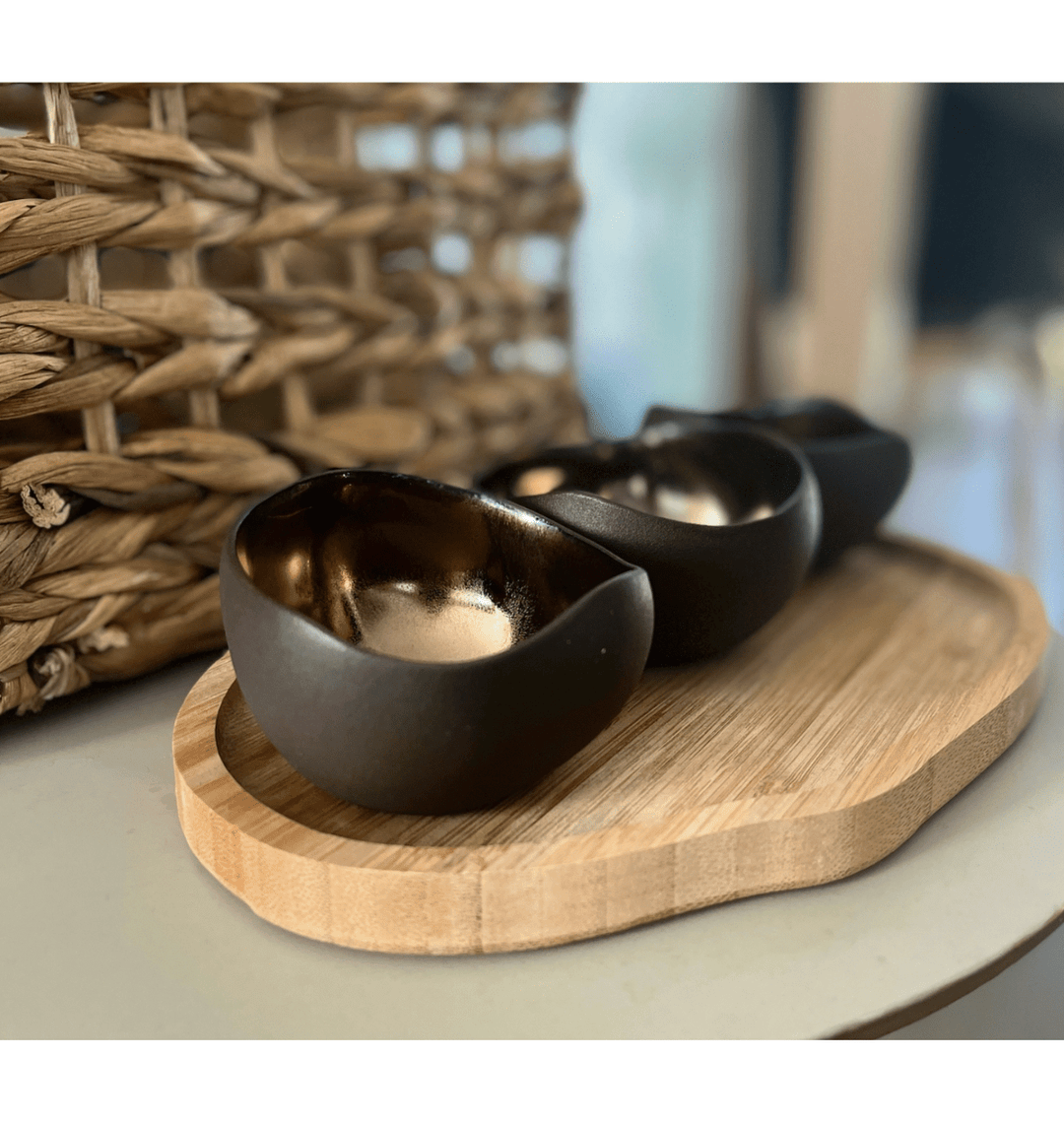 Brass Ceramic Candle Trio - Sutherland Interiors