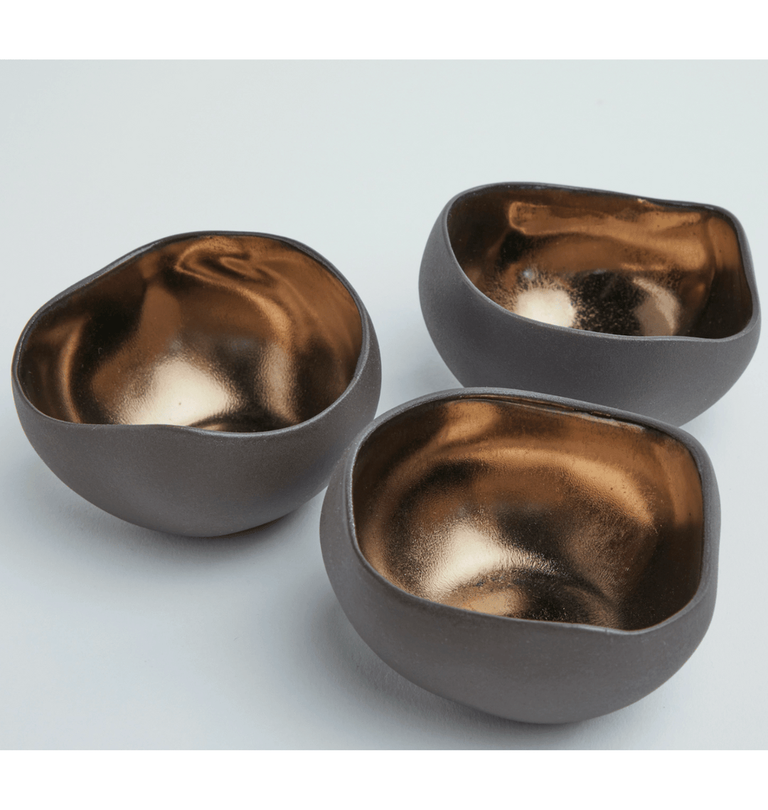 Brass Ceramic Candle Trio - Sutherland Interiors