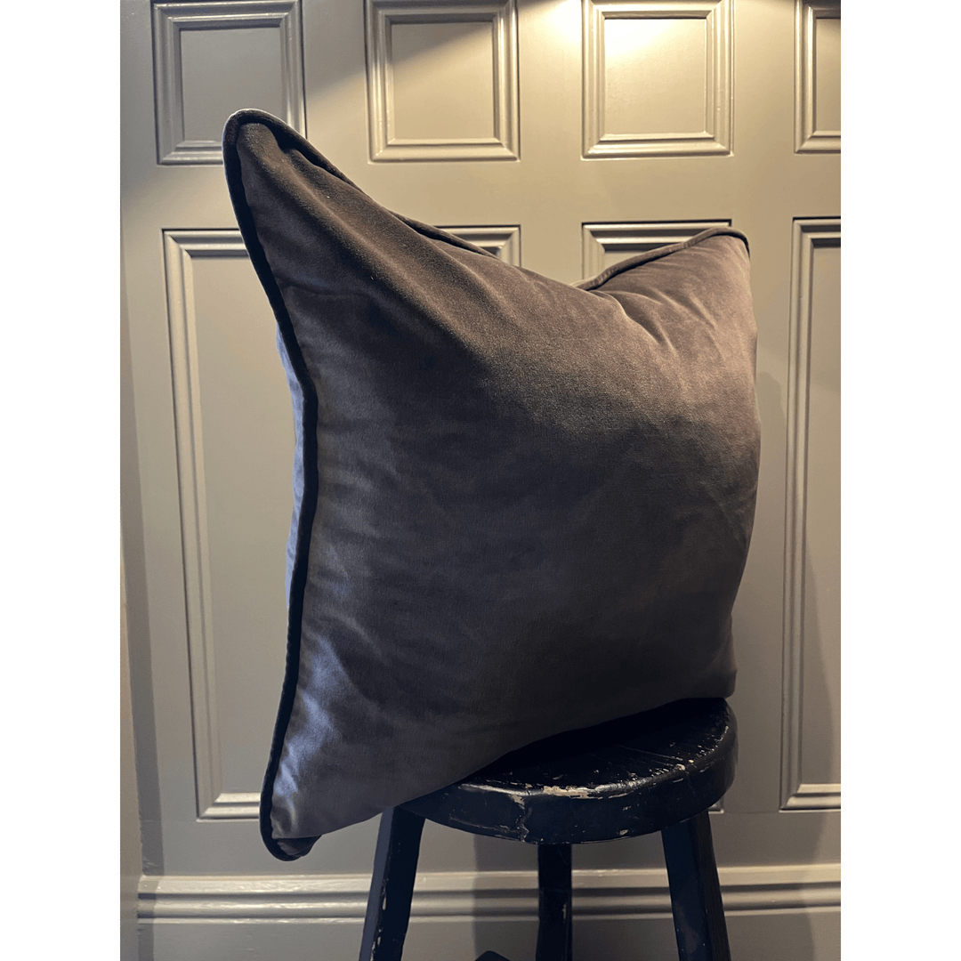 Bronze Autumn Collection - Chocolate Velvet Cushion - Sutherland Interiors